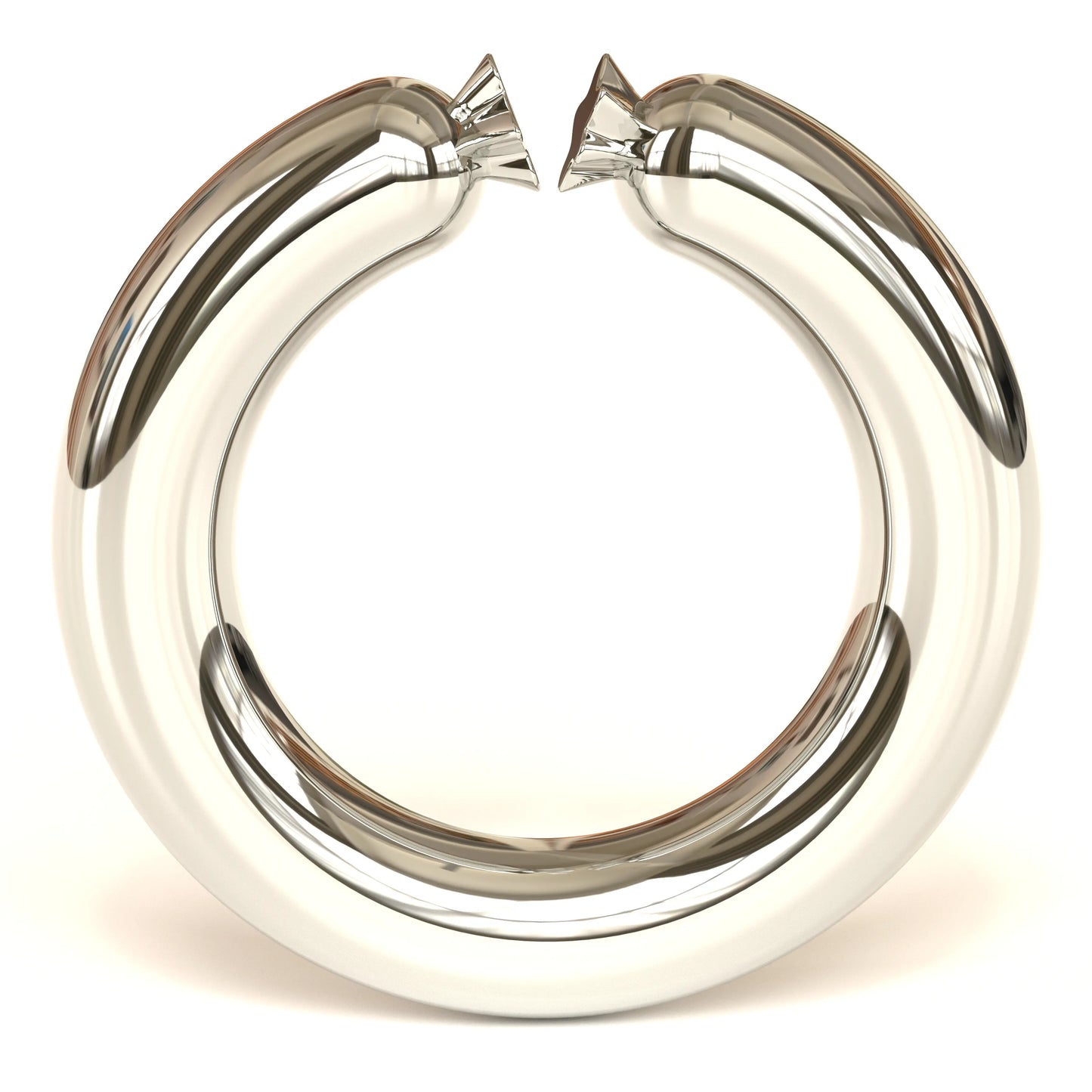 Sausage Shaped Ring in Sterling Silver