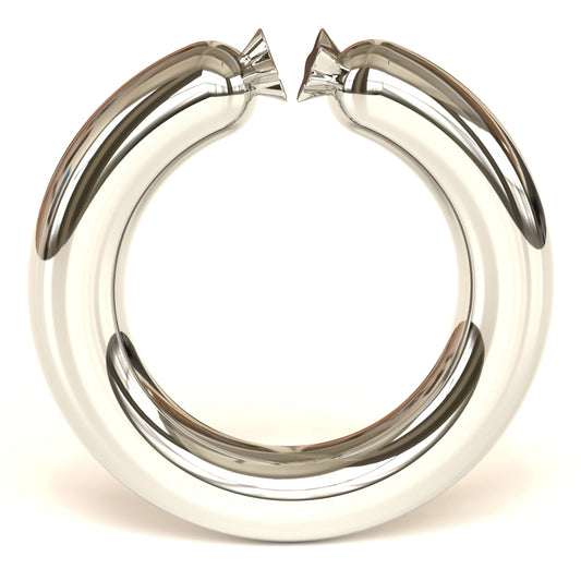 Sausage Shaped Ring in Sterling Silver