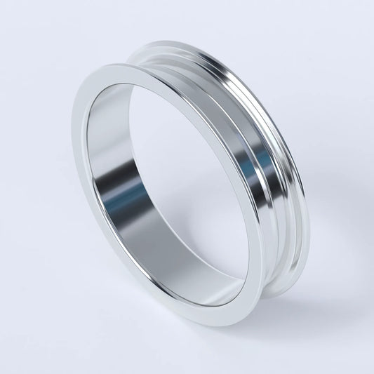 Tyre Ring with 3D Printed "Rubber" Tyre in Sterling Silver