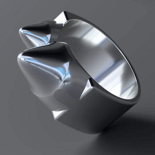 "HOUNDSTOOTH" Ring in Sterling Silver