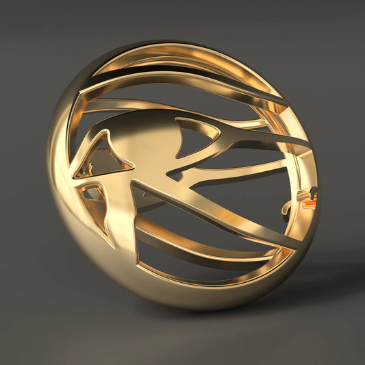 Eye of Horus Charm Pendant in 9ct Yellow Gold