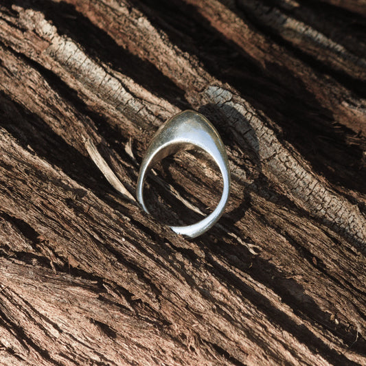 Egg Inspired Ring in Sterling Silver
