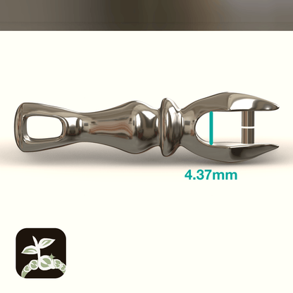 closeup 3d render of the pendant on a white background the inner height of the mounting part of the piece is noted to be 4.37mm tall