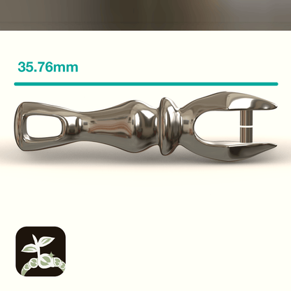 closeup 3d render of the pendant on a white background the whole length of the piece is noted to be 35.76mm