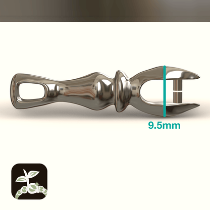 closeup 3d render of the pendant on a white background the total height of the pendant at the highest point is noted to be 9.5mm tall