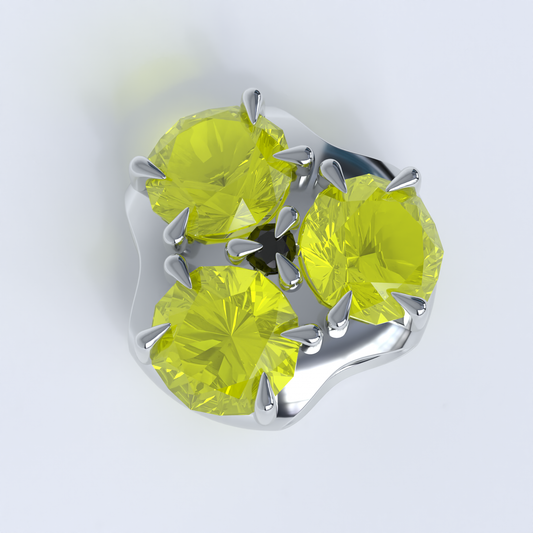 Biohazard Design Pendant With Ce:YAG and Black Spinel