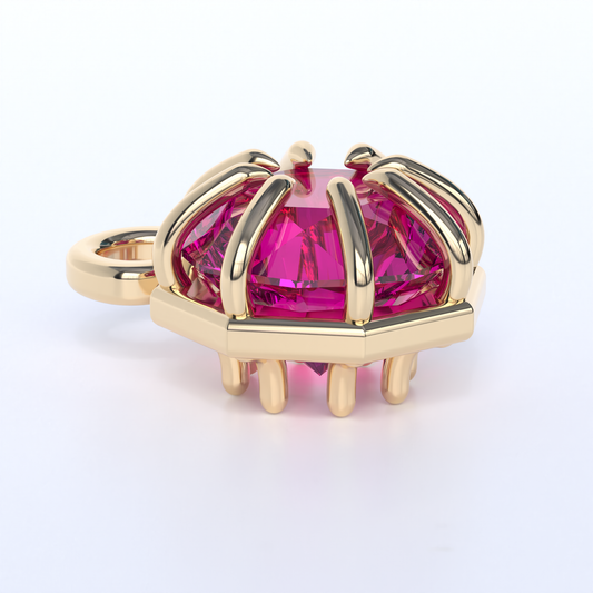 Cage Pendant 9k Gold 10mm Hallmarked