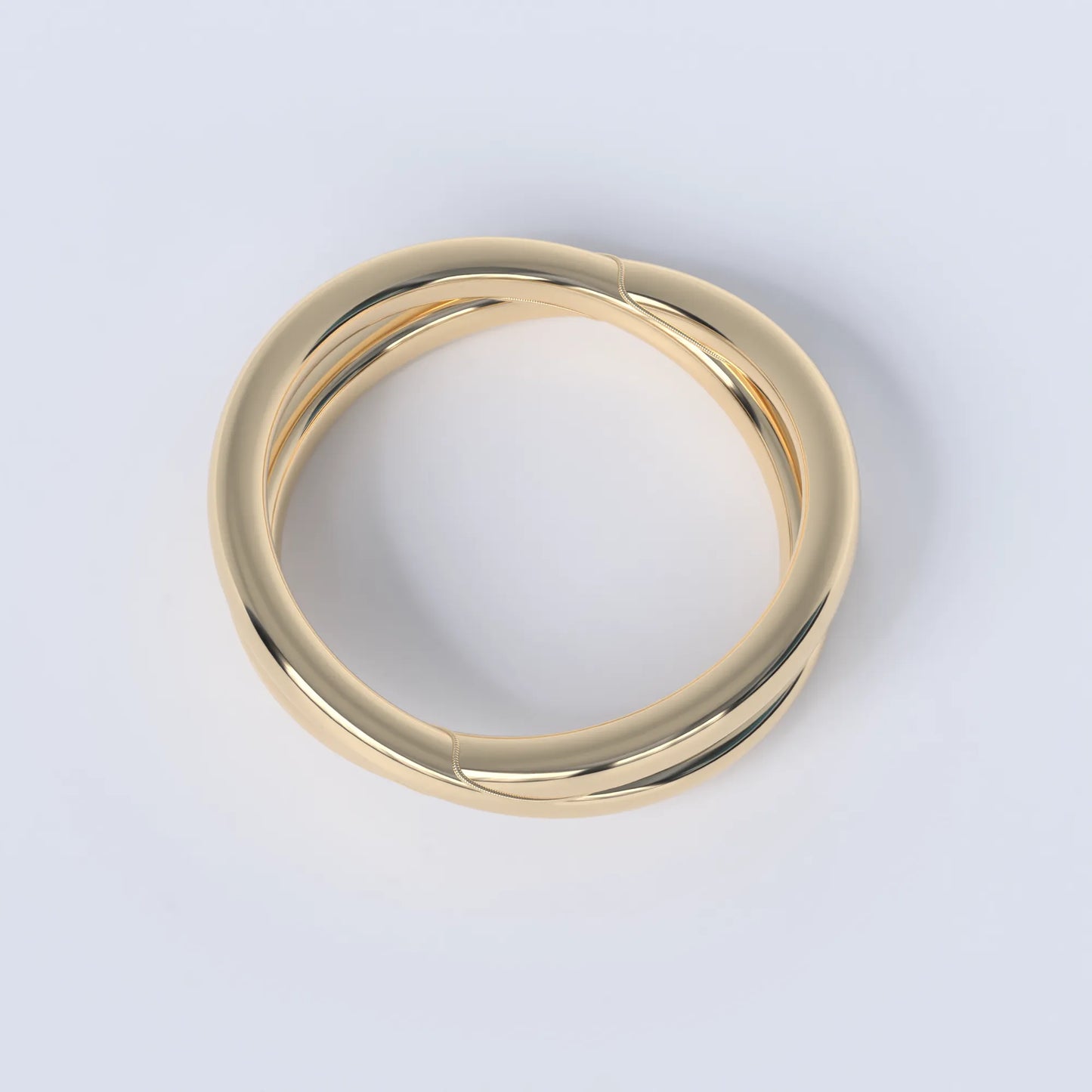 gold ring made of 2 interlocking rings