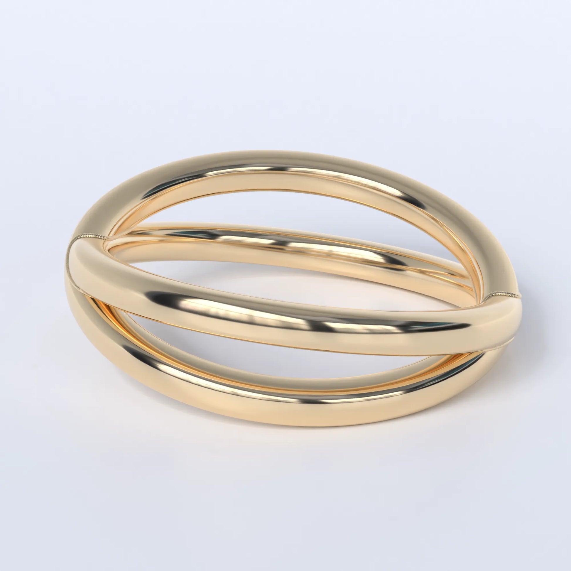 gold ring made of 2 interlocking rings