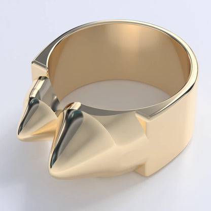 "HOUNDSTOOTH" Ring in 14ct Yellow Gold