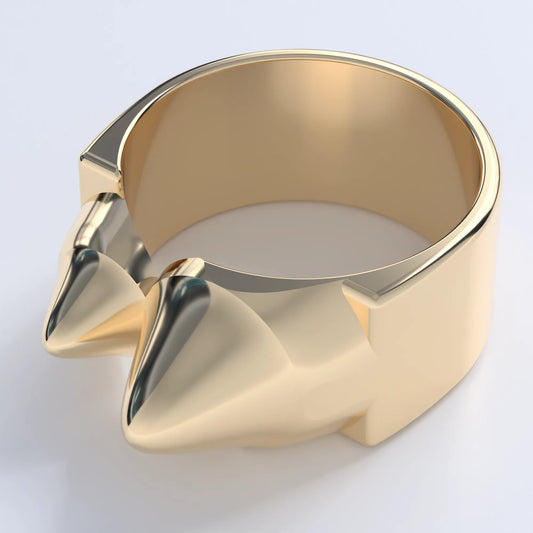 "HOUNDSTOOTH" Ring in 14ct Yellow Gold