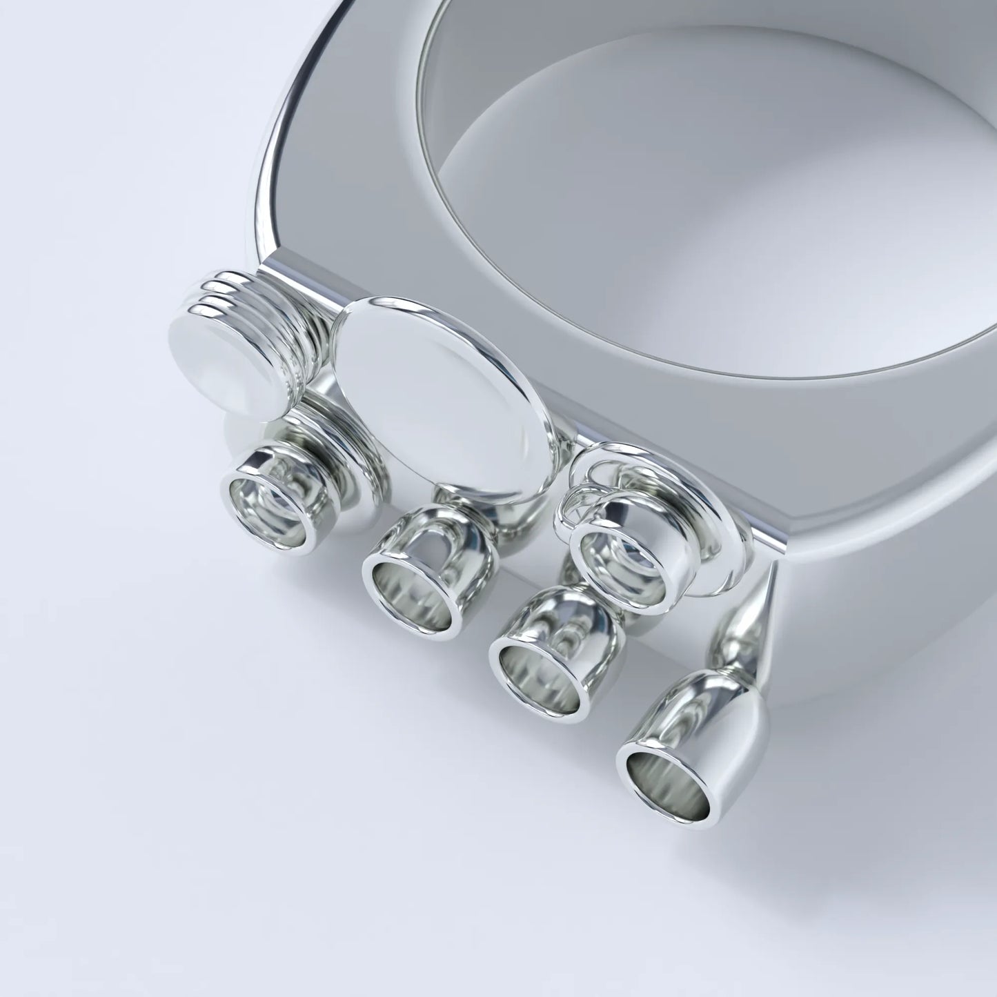 "Cups and Plates Placed Precariously Close to the Edge" Ring in Sterling Silver