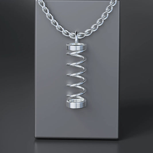 Kinetic Spring Pendant in Sterling Silver