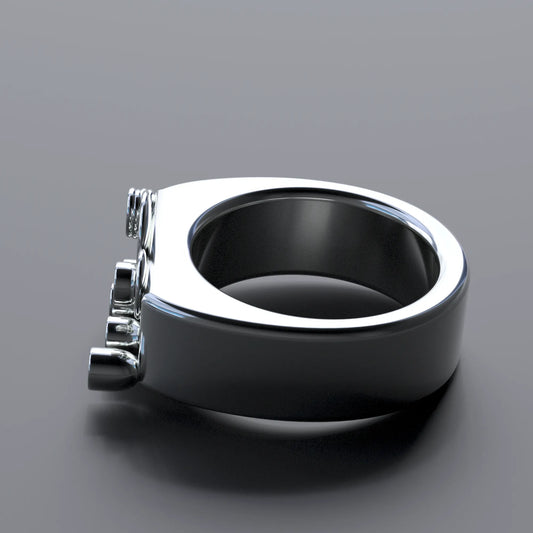 Cups and Plates Placed Precariously Close to the Edge - Ring in Sterling Silver