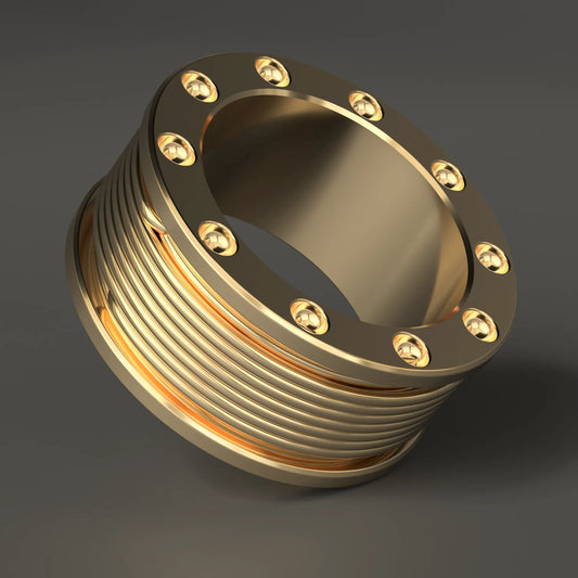 Bobbin Style Ring in 14ct Gold