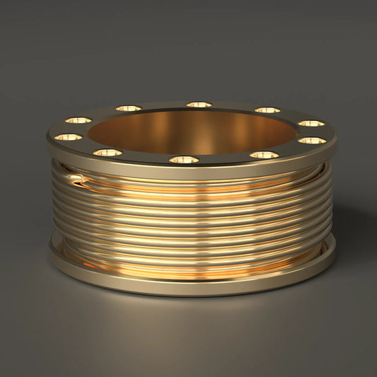 Bobbin Style Ring in 14ct Gold