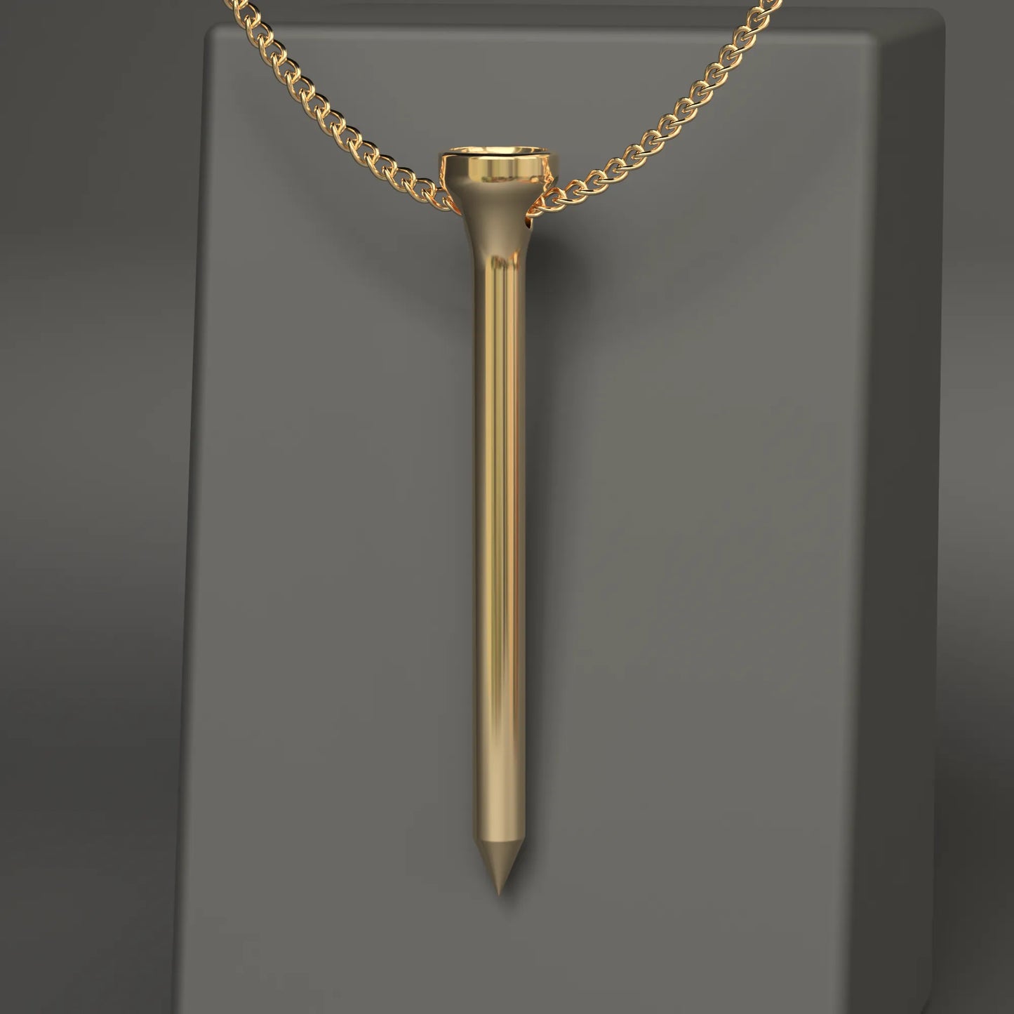 'Golf Tee' Pendant in 18ct Yellow Gold