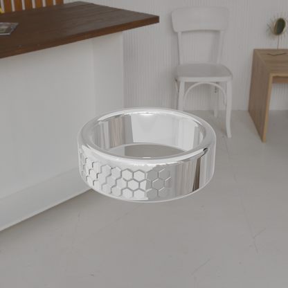 Honeycomb Ring in Sterling Silver